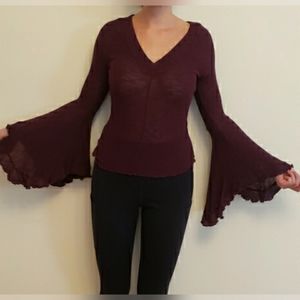 Free people boho wide sleeve shirt